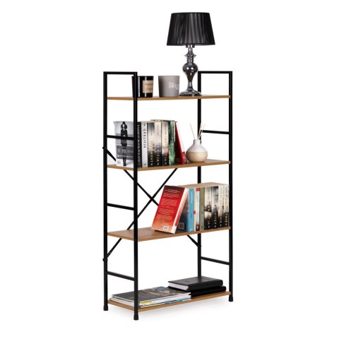 Regał drewniany ModernHome 4 półki loft 58,5x23,5x113 cm