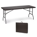 Stół cateringowy MultiGarden składany 180x74 cm ratan