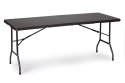 Stół cateringowy MultiGarden składany 180x74 cm ratan