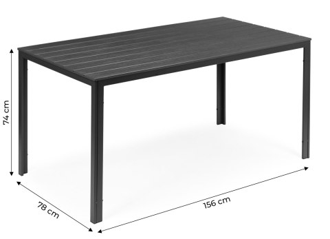 Stół ogrodowy MultiGarden 156x78 cm 6-osobowy szary