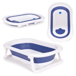 Wanienka Niemowlęca Ecotoys Składana Niebieska Z Odpływem Antypoślizgowa