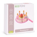 Drewniany tort urodzinowy Ecotoys 15 elementów z rzepami