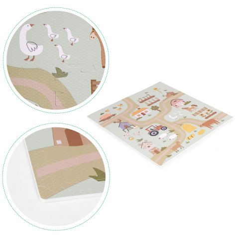 Duża Mata Piankowa EVA Farma 90,5x90,5 cm 21 Elementów ECOTOYS