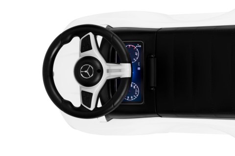 Jeździk Mercedes C CLASS biały z dźwiękami i kierownicą