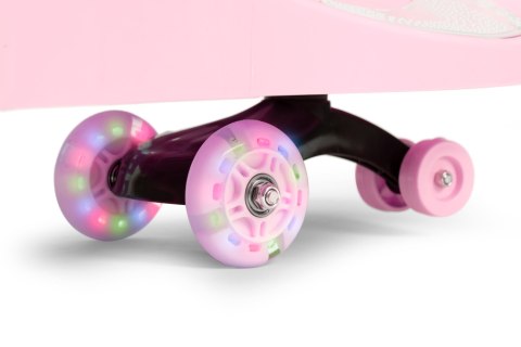 Jeździk grawitacyjny Ecotoys różowy koła LED kauczukowe 3+