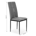 Komplet 4 krzeseł ModernHome szare do jadalni i salonu