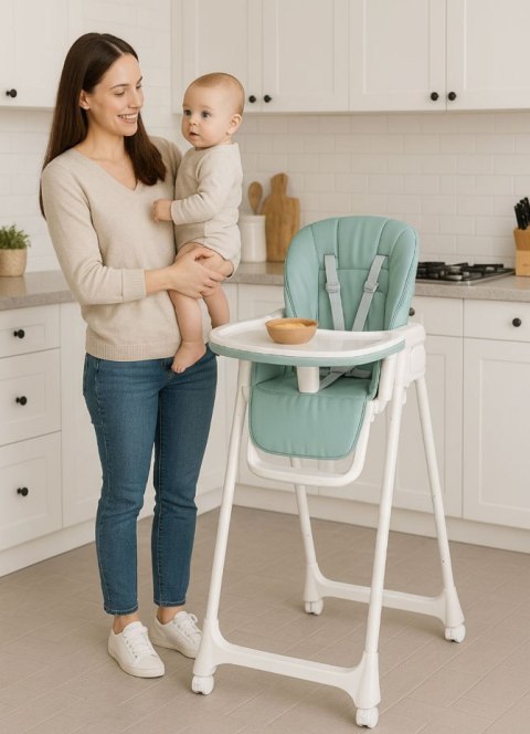 Krzesełko do karmienia ECOTOYS regulacja wysokości pasów