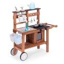 Kuchnia Błotna Ecotoys Drewniana Dla Dzieci Outdoor Z Akcesoriami