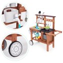 Kuchnia Błotna Ecotoys Drewniana Dla Dzieci Outdoor Z Akcesoriami