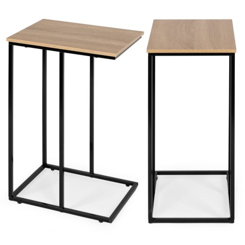 Mobilny stolik boczny ModernHome 40x66x30 cm metal MDF