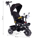 Rowerek trójkołowy Ecotoys czarny z obrotowym siedziskiem