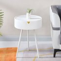 Stolik nocny okrągły ModernHome z zdejmowanym blatem 40 cm