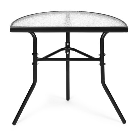 Stolik półokrągły szklany MultiGarden 70x43 cm na balkon