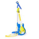 Zestaw Gitara Elektryczna Dla Dzieci Niebieska Mikrofon Statyw MP3