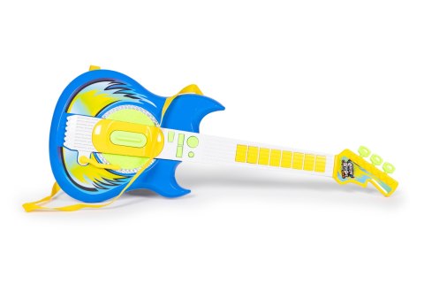 Zestaw Gitara Elektryczna Dla Dzieci Niebieska Mikrofon Statyw MP3