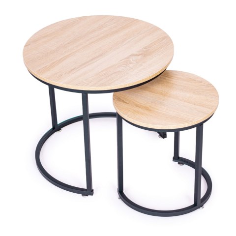 Zestaw 2 stolików kawowych ModernHome loft 52x60x60 cm