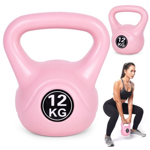 Kettlebell MOVEPRO 12 kg różowy odważnik do ćwiczeń