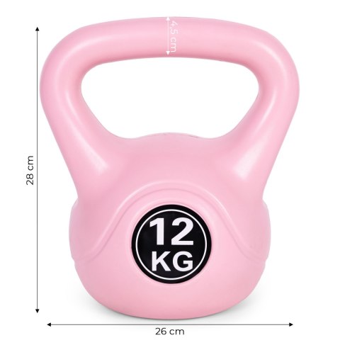 Kettlebell MOVEPRO 12 kg różowy odważnik do ćwiczeń