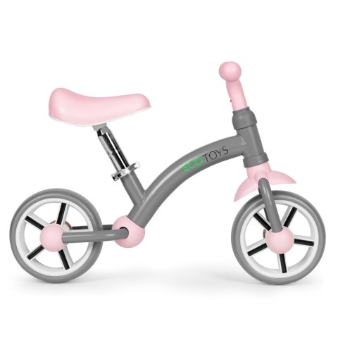 Rowerek biegowy ECOTOYS szary koła EVA regulowane siodełko