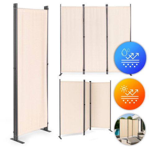 Parawan ogrodowy 3-panelowy MultiGarden 167x164 cm beżowy