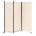 Parawan ogrodowy 3-panelowy MultiGarden 167x164 cm beżowy