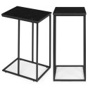 Stolik boczny pod laptopa ModernHome czarny marmur 40x30 cm