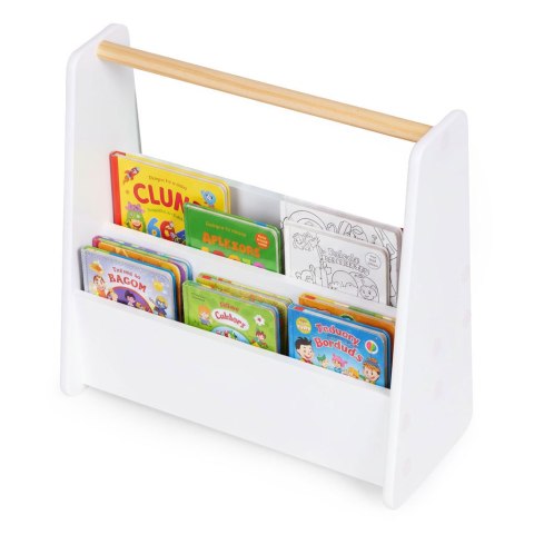 Biblioteczka dziecięca ECOTOYS Montessori 2 poziomy biały