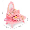 Drewniana toaletka Ecotoys z lustrem i 7 akcesoriami