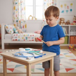 Drewniany Zestaw Małego Lekarza ECOTOYS 28 Elementów Torba Medyczna