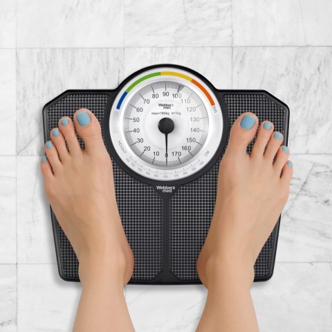 Waga łazienkowa mechaniczna Webber BMI do 180 kg czarna