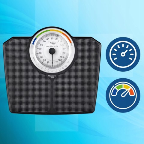 Waga łazienkowa mechaniczna Webber BMI do 180 kg czarna