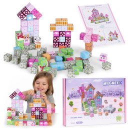 Klocki magnetyczne 113 elementów zestaw dla dzieci 3+