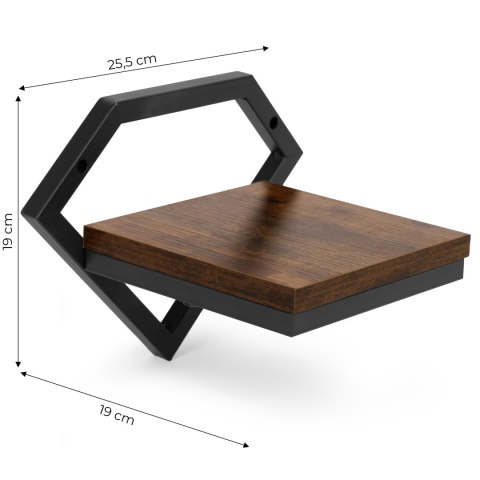 Kwietnik ścienny półka loft ModernHome 25,5x19x19 cm