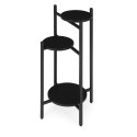 Kwietnik stojący ModernHome 3 poziomy czarny 35x35x80 cm