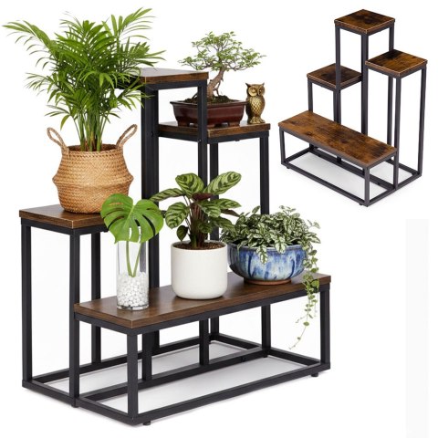 Kwietnik stojący ModernHome loft 4 półki 67 cm