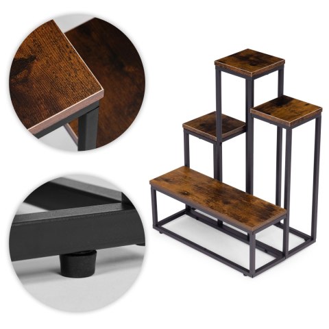 Kwietnik stojący ModernHome loft 4 półki 67 cm