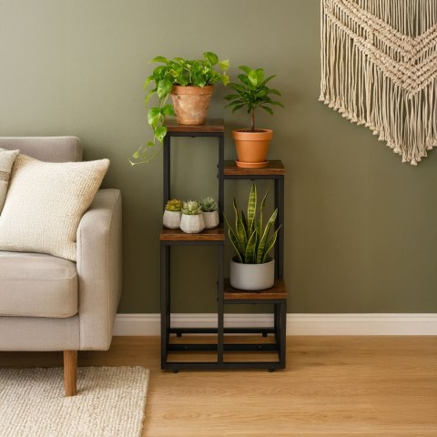 Kwietnik stojący ModernHome loft 4 półki 35x35x67 cm