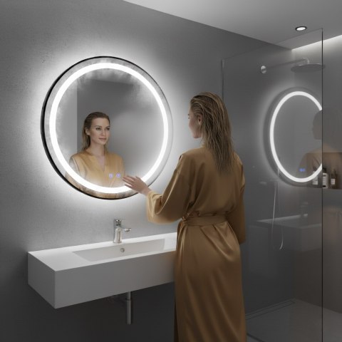 Lustro łazienkowe LED 60 cm ModernHome 3 barwy anti-fog