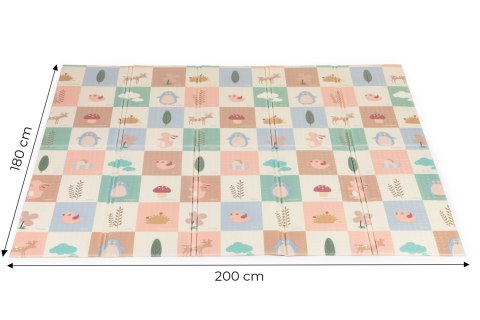 Mata Piankowa IPLAY Edukacyjna Dwustronna 200x180 cm Składana z Torbą