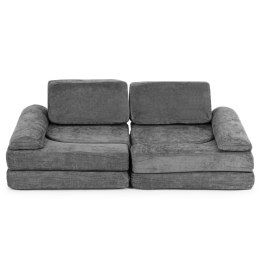 Sofa Składana Modułowa Dla Dzieci ECOTOYS 10 Poduch Szara Szenil