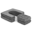 Sofa modułowa dla dzieci ECOTOYS 10 poduch szara szenil