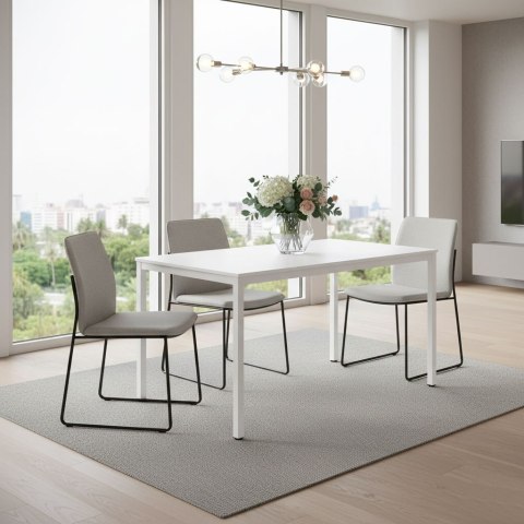 Stół ModernHome 120x60 cm biały do kuchni i biura