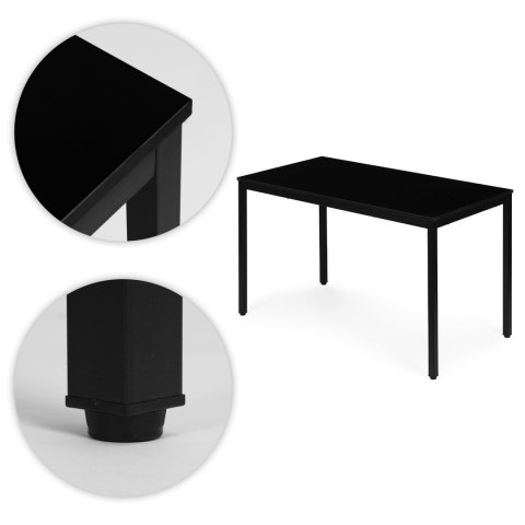 Stół ModernHome 120x60 cm do kuchni i biura czarny