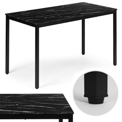 Stół ModernHome 120x60 cm czarny marmur do kuchni i biura