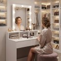 Toaletka kosmetyczna ModernHome z lustrem i LED 3 barwy