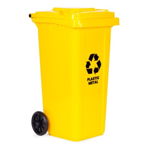 Zestaw 3 koszy na śmieci 3x120L niebieski zielony żółty