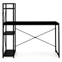 Biurko komputerowe ModernHome 120x60 cm z regałem czarne