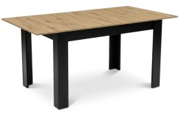Stół rozkładany prostokątny 120-160x80 cm do kuchni jadalni dla 4-6 osób dąb artisan
