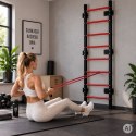 Drabinka gimnastyczna MOVEPRO 215 cm czarna z drążkiem