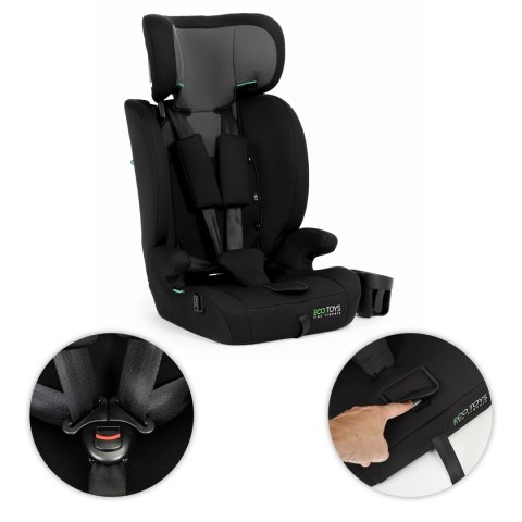 Fotelik samochodowy ECOTOYS 76-150 cm z regulacją i uchwytem